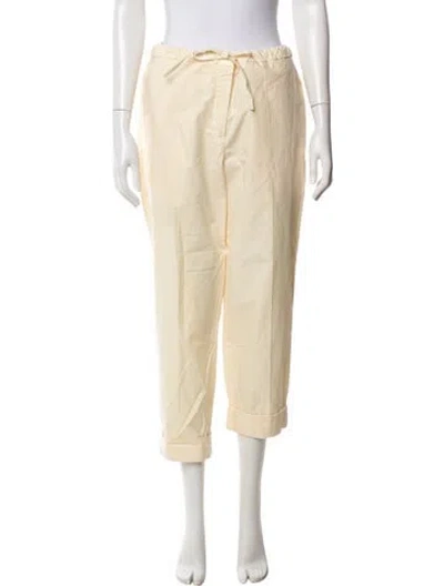 Pre-owned Jil Sander Straight Leg Pants In White