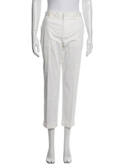 Pre-owned Jil Sander Straight Leg Pants In White