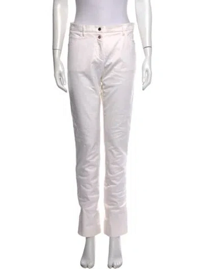 Pre-owned Jil Sander Straight Leg Pants In White