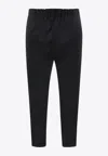 Jil Sander Straight-leg Pressed Crease Pants In Blue