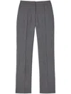 Jil Sander Straight-leg Tailored Pants With Subtle Pinstripe Finish In Gray