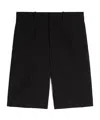 Jil Sander Straight-leg Textured Wool Shorts In Black