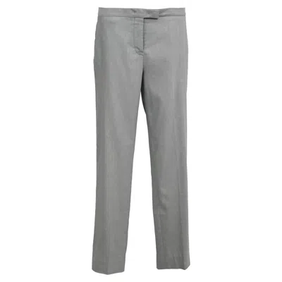 Jil Sander Straight Leg Trousers In Grey Virgin Wool In Gray