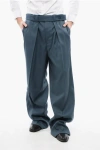 Jil Sander Straight Leg Virgin Wool Pants With Belt