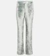 Jil Sander Straight-leg Wool-blend Pants In Steel Blue