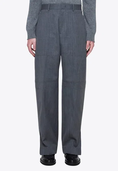 Jil Sander Straight-leg Wool Pants In Multi