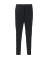 Jil Sander Cropped Wool Gabardine Trousers With Elastic Waistband In Black