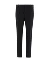 Jil Sander Cropped Wool Gabardine Trousers With Elastic Waistband In Black