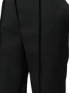 Jil Sander Straight Leg Wool Trousers With Subtle Pleats In Black
