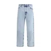 Jil Sander Antartic Blue Cotton 183 Aw 23 Treated Trousers In Blue