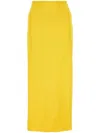 Jil Sander Yellow Straight Midi Skirt In Yellow
