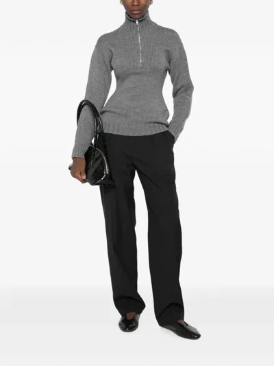 Jil Sander Elasticated Straight-leg Trousers In Black