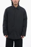 Jil Sander Strap Closure Down Jacket With Collar In Black