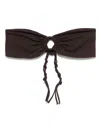 Jil Sander Strapless Bikini Top In 褐色