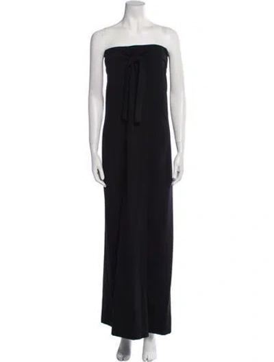 Pre-owned Jil Sander Strapless Long Dress In Blue