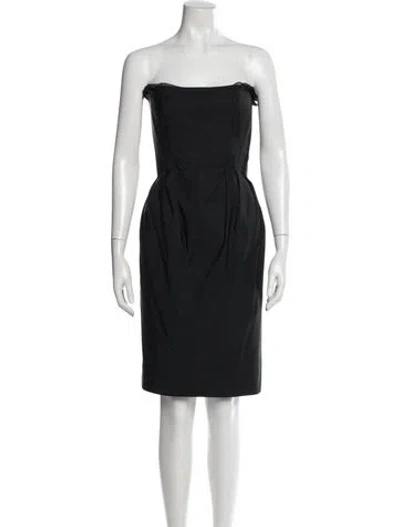 Pre-owned Jil Sander Strapless Mini Dress In Black