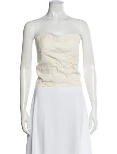 Pre-owned Jil Sander Strapless Top In Neutral