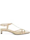 Jil Sander Strappy Leather Sandals In Neutrals
