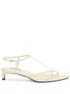 Jil Sander 45 Leather Sandals In White
