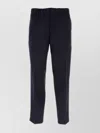 Jil Sander Streamlined Wool Blend Trousers In Black