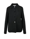 Jil Sander Stretch Canvas Jacket - Black In Black