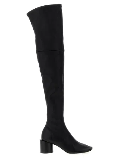 Jil Sander Stretch Nappa Leather Over-the-knee Boot In Black