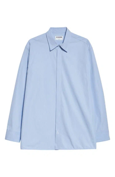 JIL SANDER JIL SANDER STRIPE COTTON BUTTON-UP SHIRT