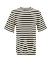 Jil Sander Striped T Shirt In White