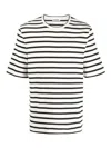 Jil Sander Striped T Shirt In Black