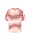 Jil Sander Striped-pattern Logo-patch T-shirt In Multi