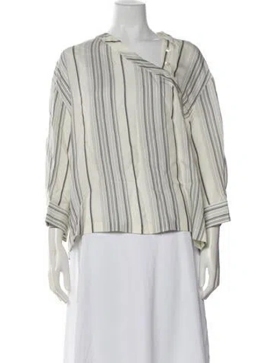 Pre-owned Jil Sander Striped Asymmetrical Top In Multi