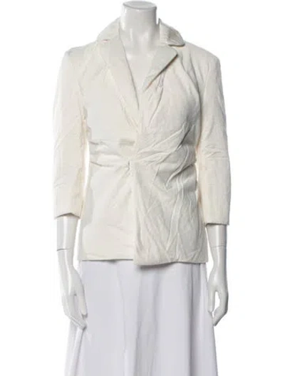 Pre-owned Jil Sander Striped Blazer In White