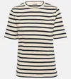 Jil Sander Striped Crewneck T-shirt In White