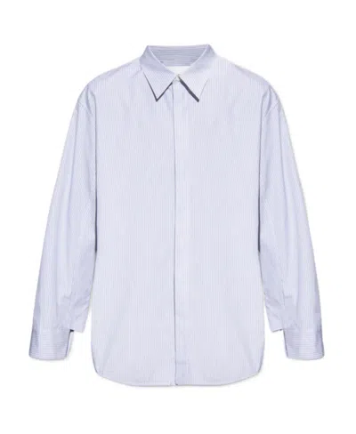 Jil Sander Striped Cotton Shirt In White