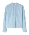Jil Sander Striped Cotton Shirt In Blue