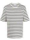 JIL SANDER STRIPED COTTON T-SHIRT