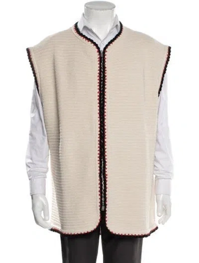 Pre-owned Jil Sander Striped Crew Neck Sweater Vest In Neutral