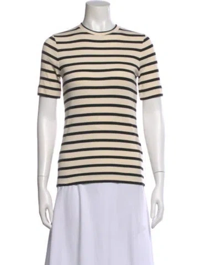 Pre-owned Jil Sander Striped Crew Neck T-shirt In Neutral