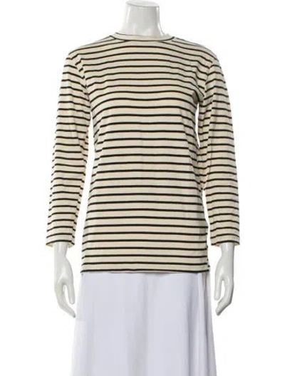 Pre-owned Jil Sander Striped Crew Neck T-shirt In Neutral