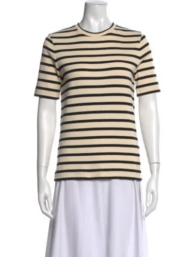 Pre-owned Jil Sander Striped Crew Neck T-shirt In Neutral