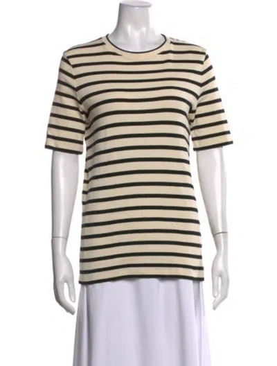 Pre-owned Jil Sander Striped Crew Neck T-shirt In Neutrals