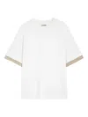 Jil Sander Striped Double-layer T-shirt In White