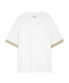 Jil Sander Striped Double-layer T-shirt In Yellow