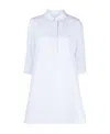 JIL SANDER STRIPED HALF-SLEEVE COTTON SHIRT