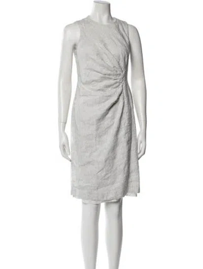 Pre-owned Jil Sander Striped Knee-length Dress In Neutrals