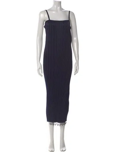 Pre-owned Jil Sander Striped Long Dress W/ Tags In Blue