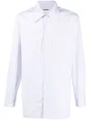 Jil Sander Logo-embroidered Striped Shirt In White