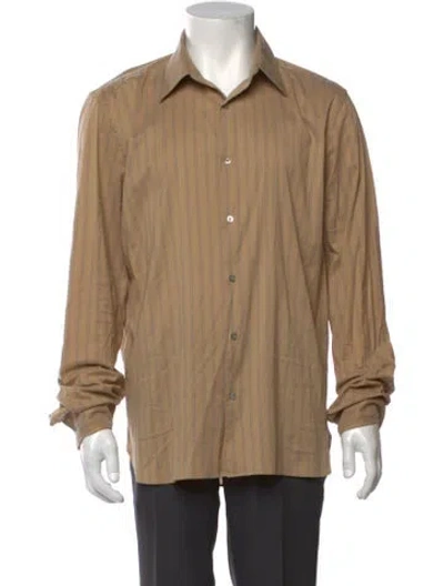 Pre-owned Jil Sander Striped Long Sleeve Dress Shirt In Neutral