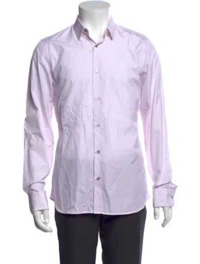 Pre-owned Jil Sander Striped Long Sleeve Dress Shirt In Purple