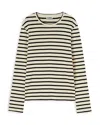 Jil Sander Striped Long Sleeve Tee In Gray